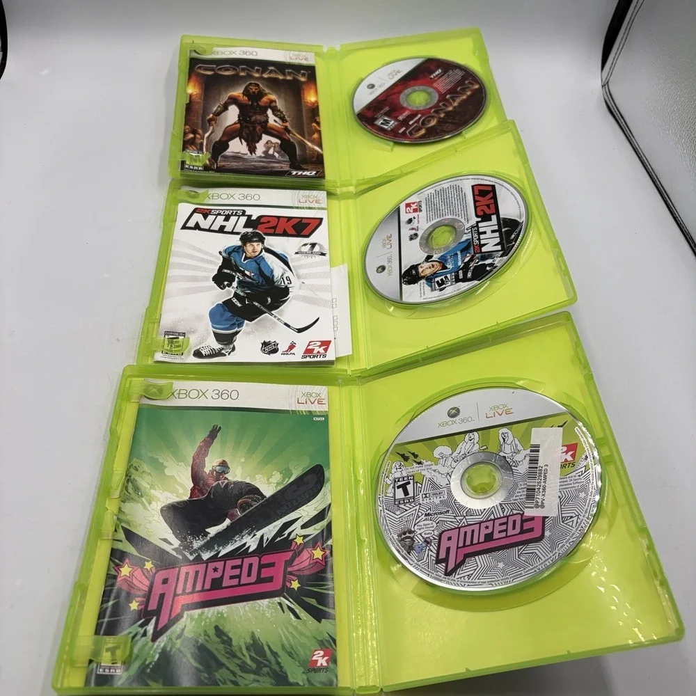 Xbox 360 games Amped 3 NHL 2k7 Conan